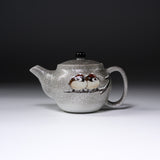 Kutani ware Teapot - Nakamura Toshito - Sparrow in Snow / 九谷焼  急須