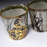 Kutani ware Pair Mug Cup - Korin Plum / 九谷焼 ペアマグカップ