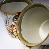 Kutani ware Pair Mug Cup - Korin Plum / 九谷焼 ペアマグカップ