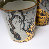Kutani ware Pair Mug Cup - Korin Plum / 九谷焼 ペアマグカップ