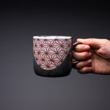 Kutani ware Pair Mug Cup - Asanoha / 九谷焼 ペアマグカップ