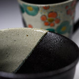 Kutani ware Pair Mug Cup - Plum / 九谷焼 ペアマグカップ