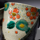 Kutani ware Pair Mug Cup - Plum / 九谷焼 ペアマグカップ