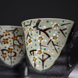 Kutani ware Pair Mug Cup - Plum Flower / 九谷焼 ペアマグカップ