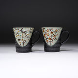 Kutani ware Pair Mug Cup - Plum Flower / 九谷焼 ペアマグカップ
