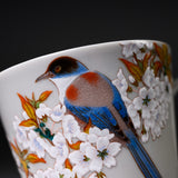 Kutani ware Pair Mug Cup - White Kacho / 九谷焼 ペアマグカップ