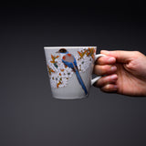 Kutani ware Pair Mug Cup - White Kacho / 九谷焼 ペアマグカップ