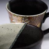 Kutani ware Pair Mug Cup - Hanazume Flower / 九谷焼 ペアマグカップ