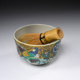 Kutani ware Premium Matcha Bowl - Golden Pheasant / 九谷焼 抹茶碗