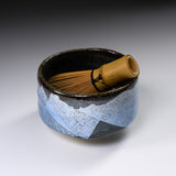 Kutani ware Premium Matcha Bowl - Blue Ginsai / 九谷焼 銀彩