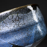 Kutani ware Premium Matcha Bowl - Blue Ginsai / 九谷焼 銀彩
