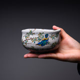 Kutani ware Premium Matcha Bowl - Lucky Bird / 九谷焼 抹茶碗