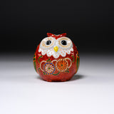 Kutani ware Premium Owl Ornament - Strawberry  / 九谷焼 梟