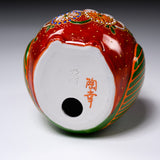 Kutani ware Premium Owl Ornament - Strawberry  / 九谷焼 梟
