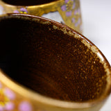 Kutani ware Premium Pair Tea Cup - Mt.Fuji with Sakura / 九谷焼 ペア湯呑み