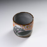 Kutani ware Premium Teacup with Wooden Gift Box - Fuji Sakura / 九谷焼 湯呑み