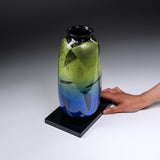 Kutani ware Premium Vase - Gradation Ginsai / 九谷焼 花瓶