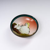 Kutani ware Sake Cup - Nakamura Toshito - Albatross Family / 九谷焼 盃