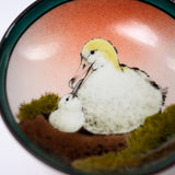 Kutani ware Sake Cup - Nakamura Toshito - Albatross Family / 九谷焼 盃