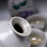 Kutani ware Sake Set - Grace Flower / 九谷焼 酒器セット