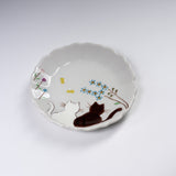 Kutani ware Small Plate - Sunny Cats / 九谷焼 小皿