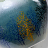 Kutani ware Round Vase - Golden Bird and Tree / 九谷焼 花瓶