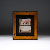 Kutani ware Framed Porcelain Artwork - Toshito Nakamura - Friendly Sparrow / 九谷焼
