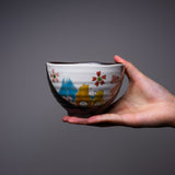 Kutani ware Large Rice Bowl - Shiba / 九谷焼 茶碗