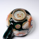 KOKUZO Kiln Kutani Ware Round Mug - Yusai Flower / 虚空蔵窯