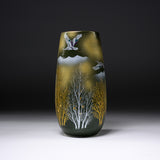 Kutani ware Premium Vase - Crane and Golden Tree / 九谷焼 花瓶