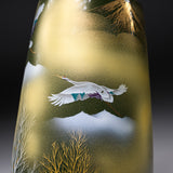 Kutani ware Premium Vase - Crane and Golden Tree / 九谷焼 花瓶
