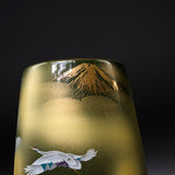 Kutani ware Premium Vase - Crane and Golden Tree / 九谷焼 花瓶