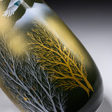 Kutani ware Premium Vase - Crane and Golden Tree / 九谷焼 花瓶