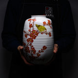 Kutani ware Premium Vase with Wooden Box - Yamada Ryuzan  / 九谷焼 花瓶 山田龍山