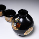 Kutani ware Sake Set - Hanazume / 九谷焼 酒器セット