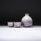 Kutani ware Sake Set - Purple Silver / 九谷焼 酒器セット