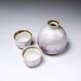 Kutani ware Sake Set - Purple Silver / 九谷焼 酒器セット