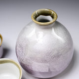 Kutani ware Sake Set - Purple Silver / 九谷焼 酒器セット