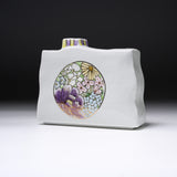 Kutani ware Vase - Marumon Hanazume / 九谷焼 花器