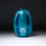 Kutani ware Vase - Indigo Ginsai / 九谷焼 花器