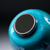Kutani ware Vase - Indigo Ginsai / 九谷焼 花器
