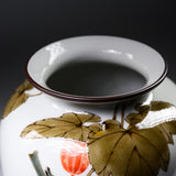 Kutani ware Vase with Tray in Wooden Box - Yamada Ryuzan / 九谷焼 花瓶 山田龍山