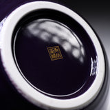 Kutani ware Round Vase with Tray in Wooden Box - Crane in the Mountain / 九谷焼 花瓶