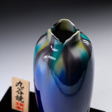 Kutani ware Vase with Wooden Gift Box - Shibata Hiroshi - Saiyu / 九谷焼 花瓶