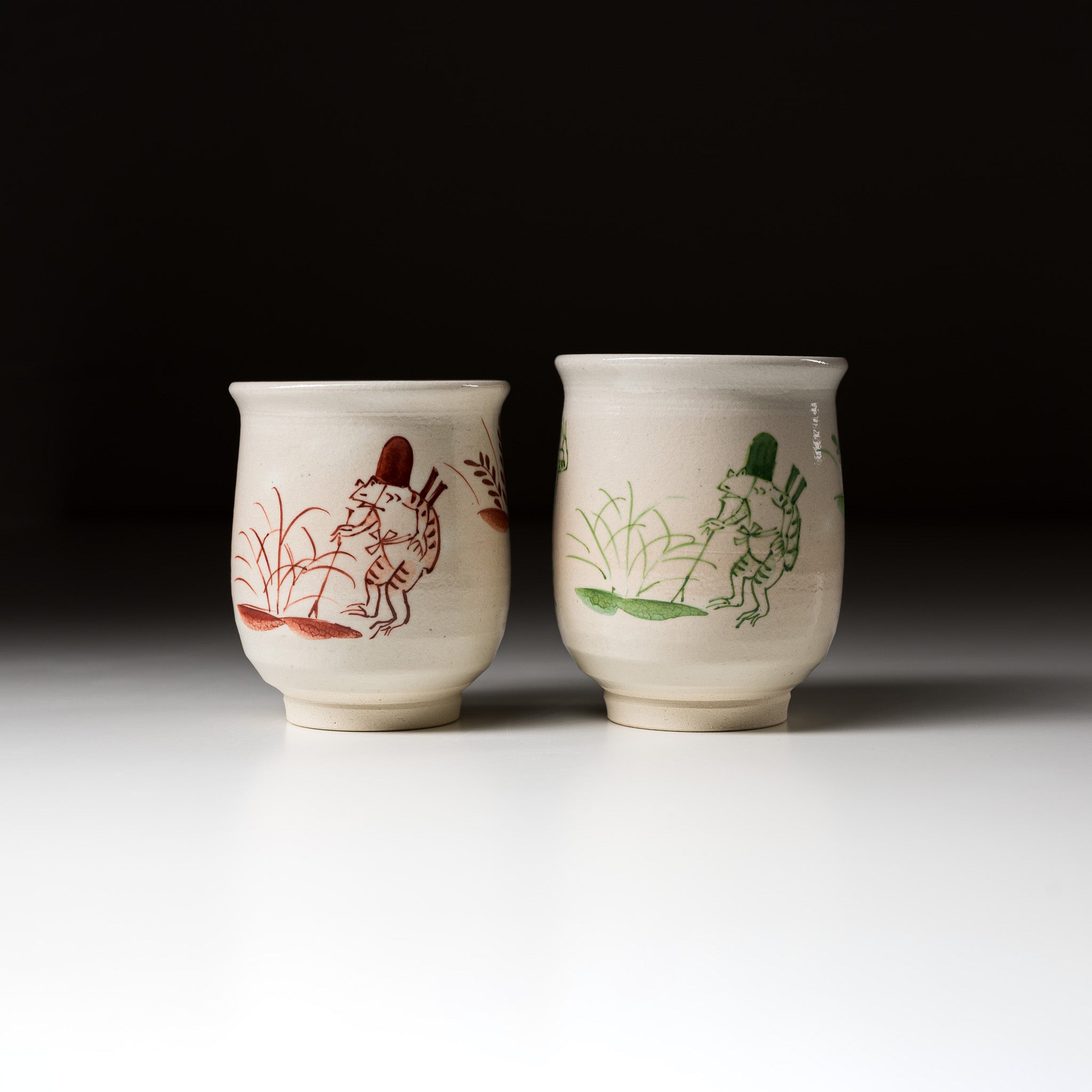 Kyo Kiyomizu Ware Hand made Pair Cup - Gohon Kozanji  / 京焼・清水焼き