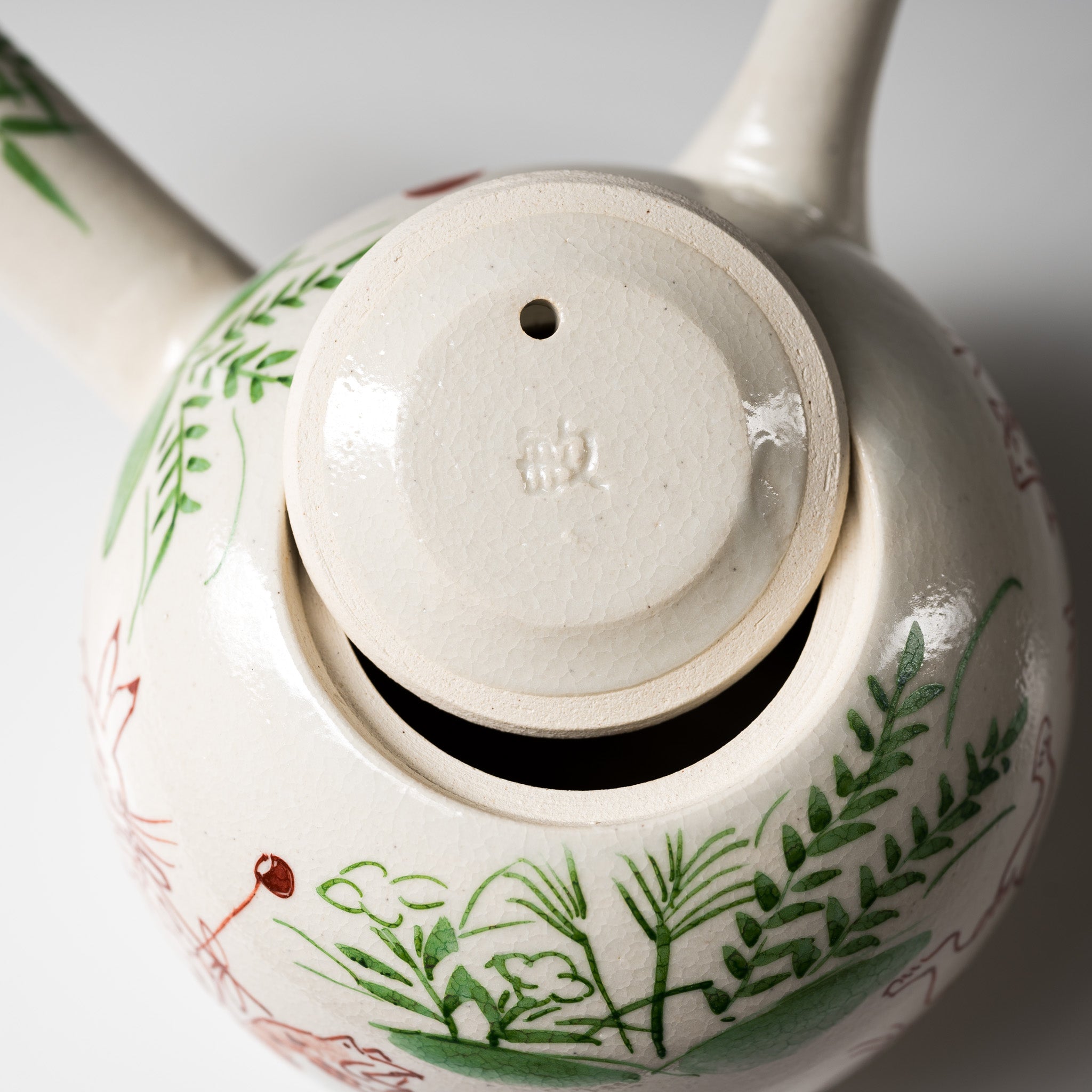 Kyo Kiyomizu Ware Hand made Teapot - Gohon Kozanji  / 京焼・清水焼き