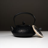 Kyo Kiyomizu Ware Cast Iron Teapot - Silver Pine - 510 ml / 南部鉄器