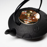 Kyo Kiyomizu Ware Cast Iron Teapot - Black Komon - 410 ml / 南部鉄器