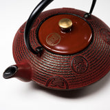 Kyo Kiyomizu Ware Cast Iron Teapot - Red Kumo - 410 ml / 南部鉄器