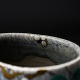 Fujihira Seibun Kiln Kyo-Kiyomizu Ware Flower Vase - Grape Painted Vase / 藤平正文窯